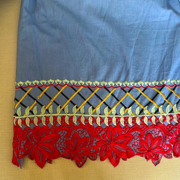 RED CARTER “Monroe” Off-Shoulder Embroidered Tunic/Dress or Top, Gorgeous, SZ XS - Picture 6 of 9